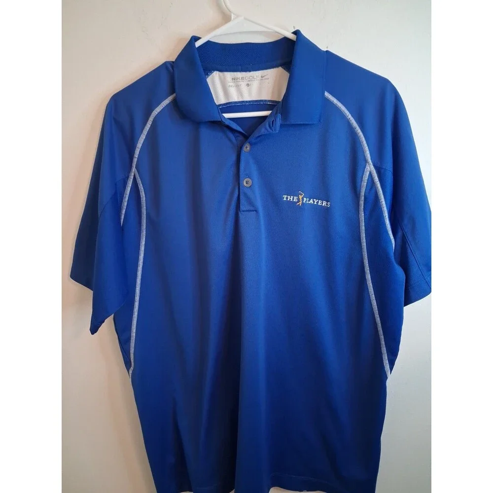Nike Golf Dri-Fit Polo Men's Large Blue PGA Sawgrass 